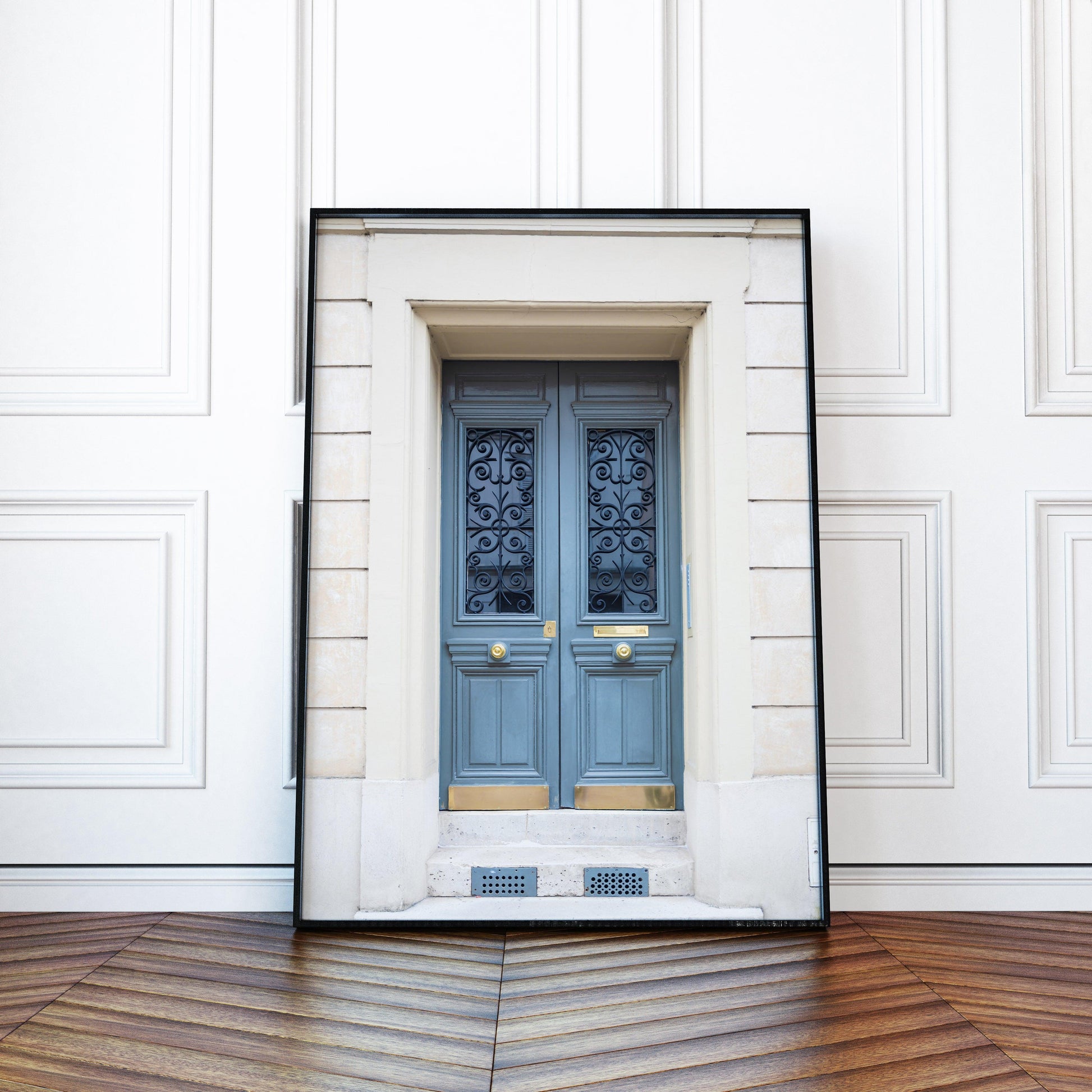 French Blue Paris Door Photography Print - Departures Print Shop