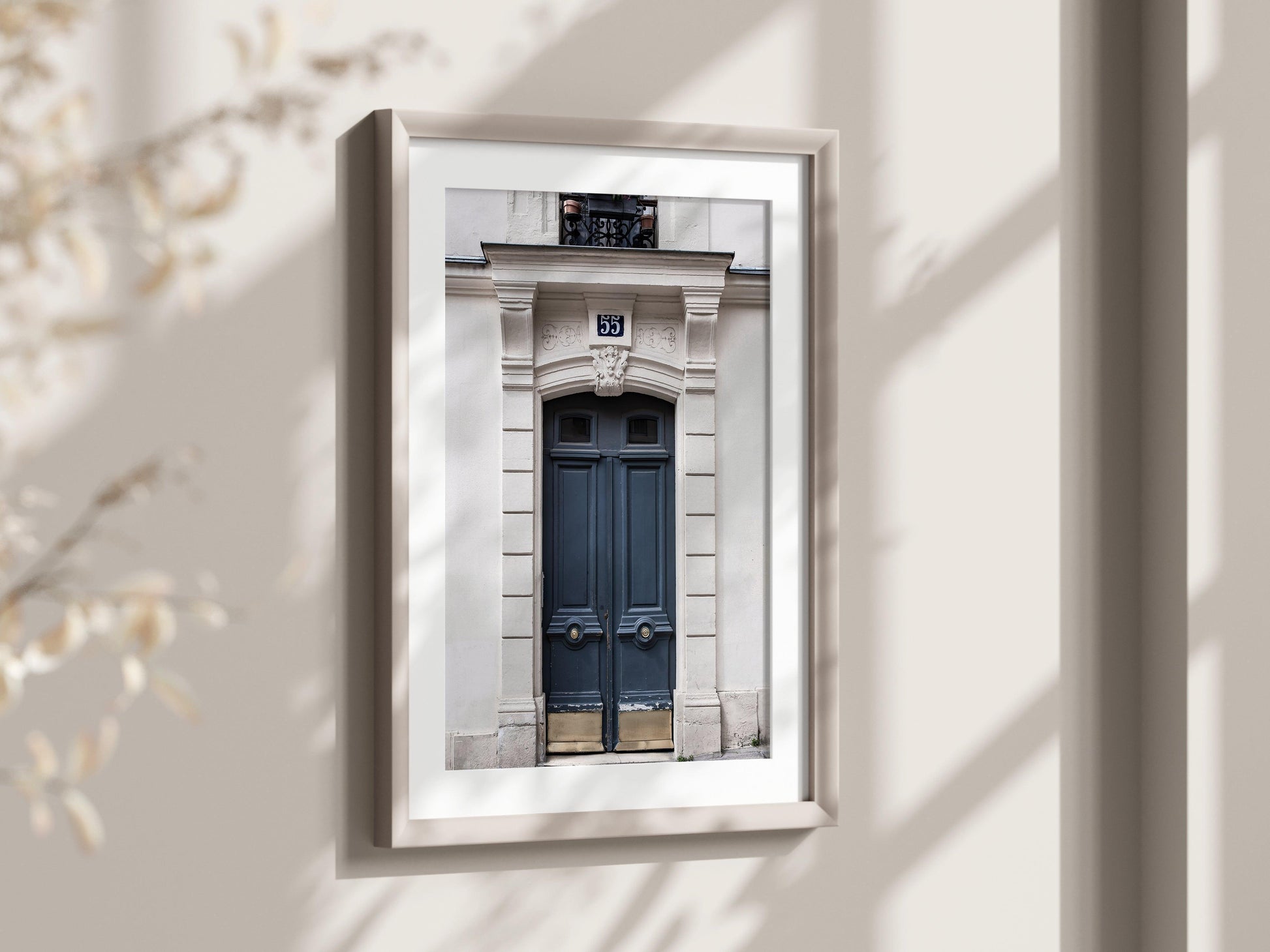Gray Paris Door Print | Paris Photography Print - Departures Print Shop