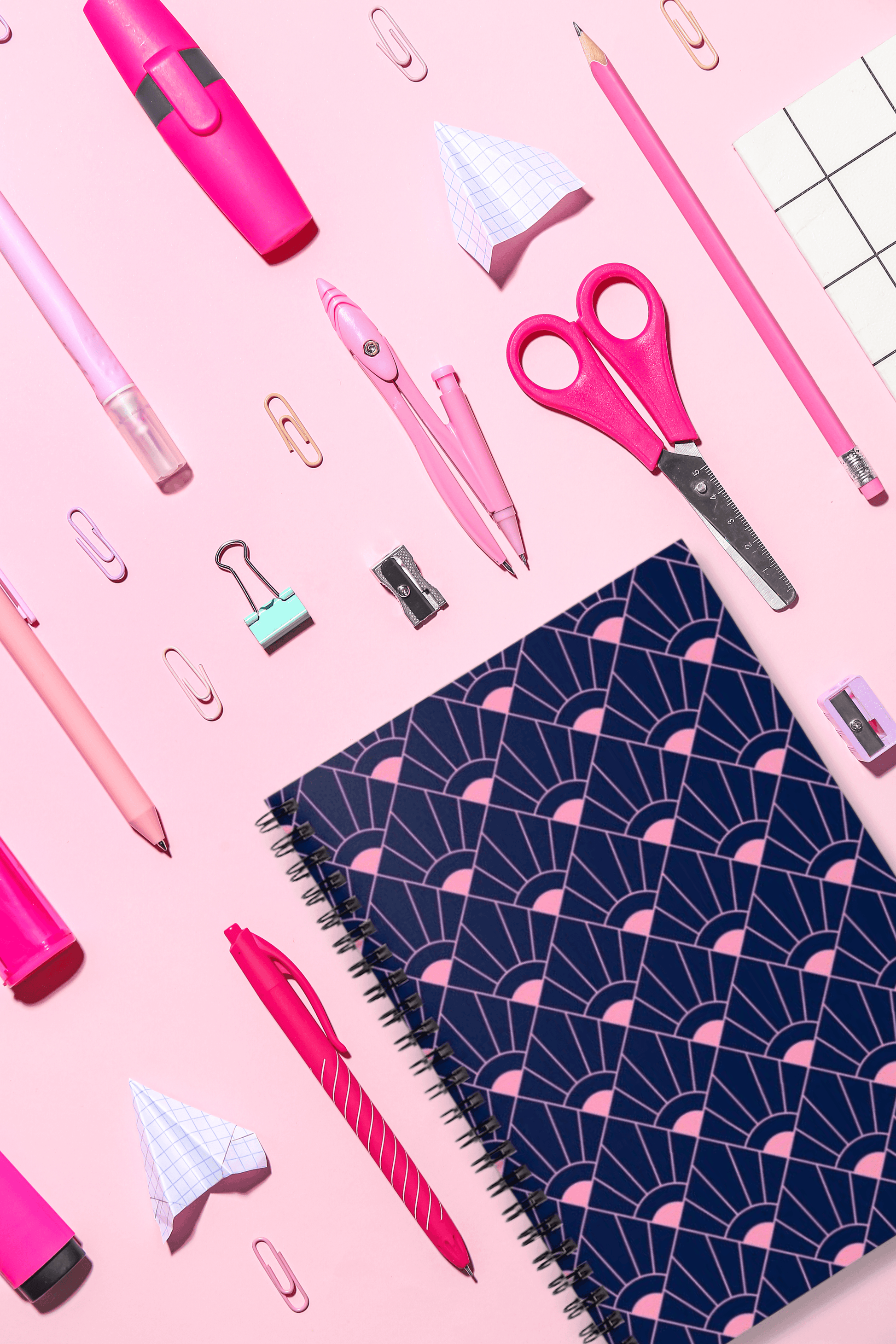 Hidden Gem Geometric Print Spiral Notebook - Departures Print Shop