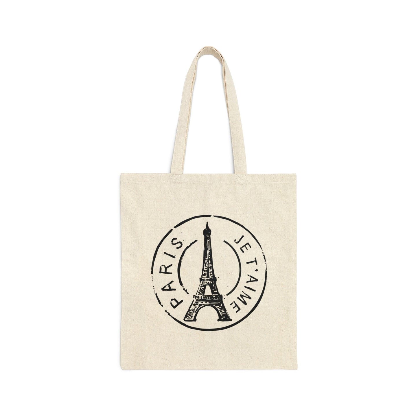 Je T'aime Paris Canvas Tote Bag - Departures Print Shop