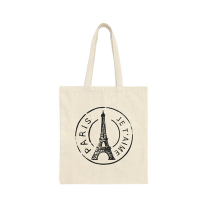 Je T'aime Paris Canvas Tote Bag - Departures Print Shop