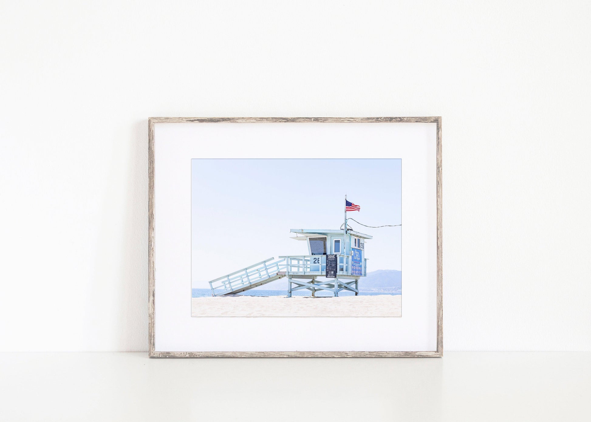 Lifeguard Station Beach Print - Departures Print Shop