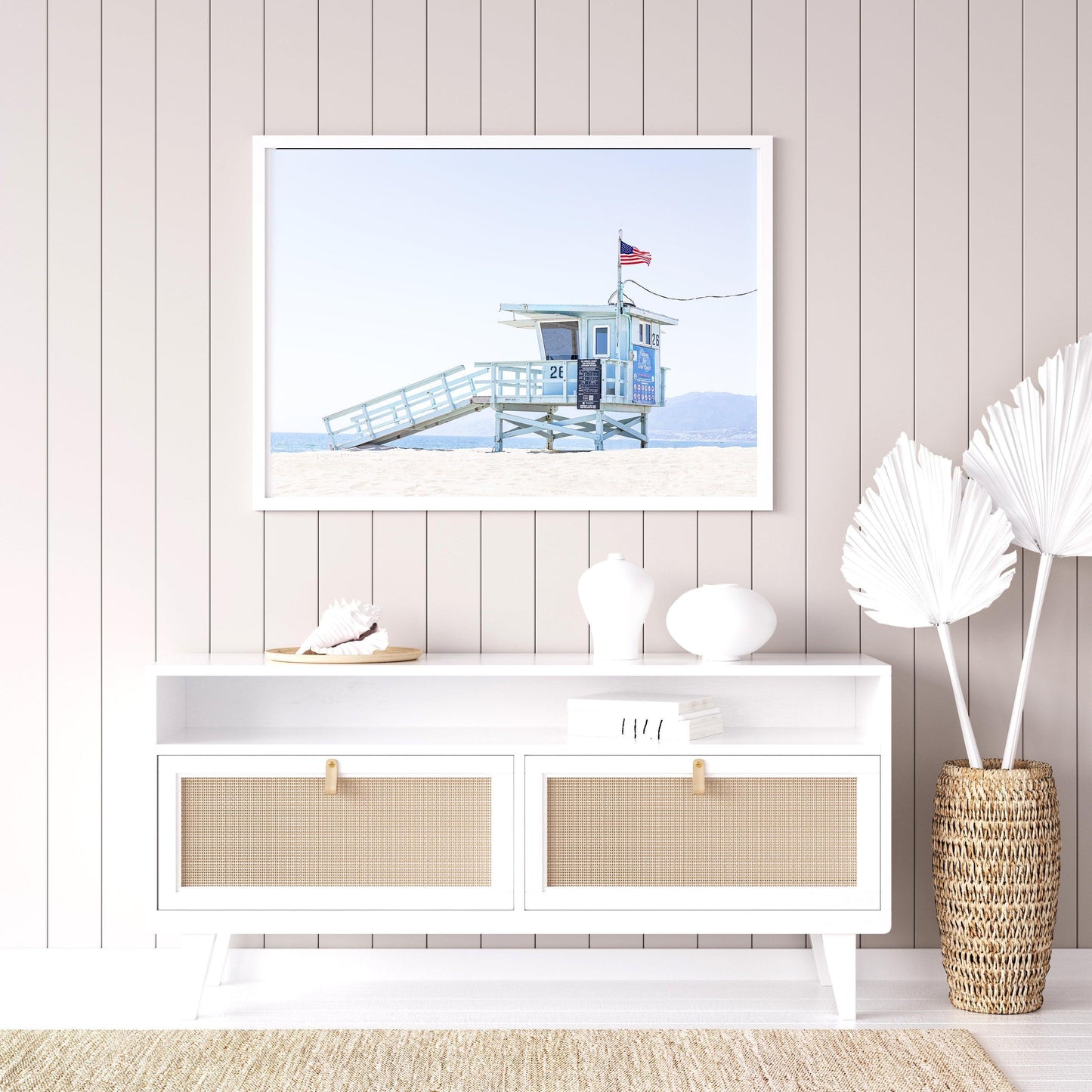 Lifeguard Station Beach Print - Departures Print Shop