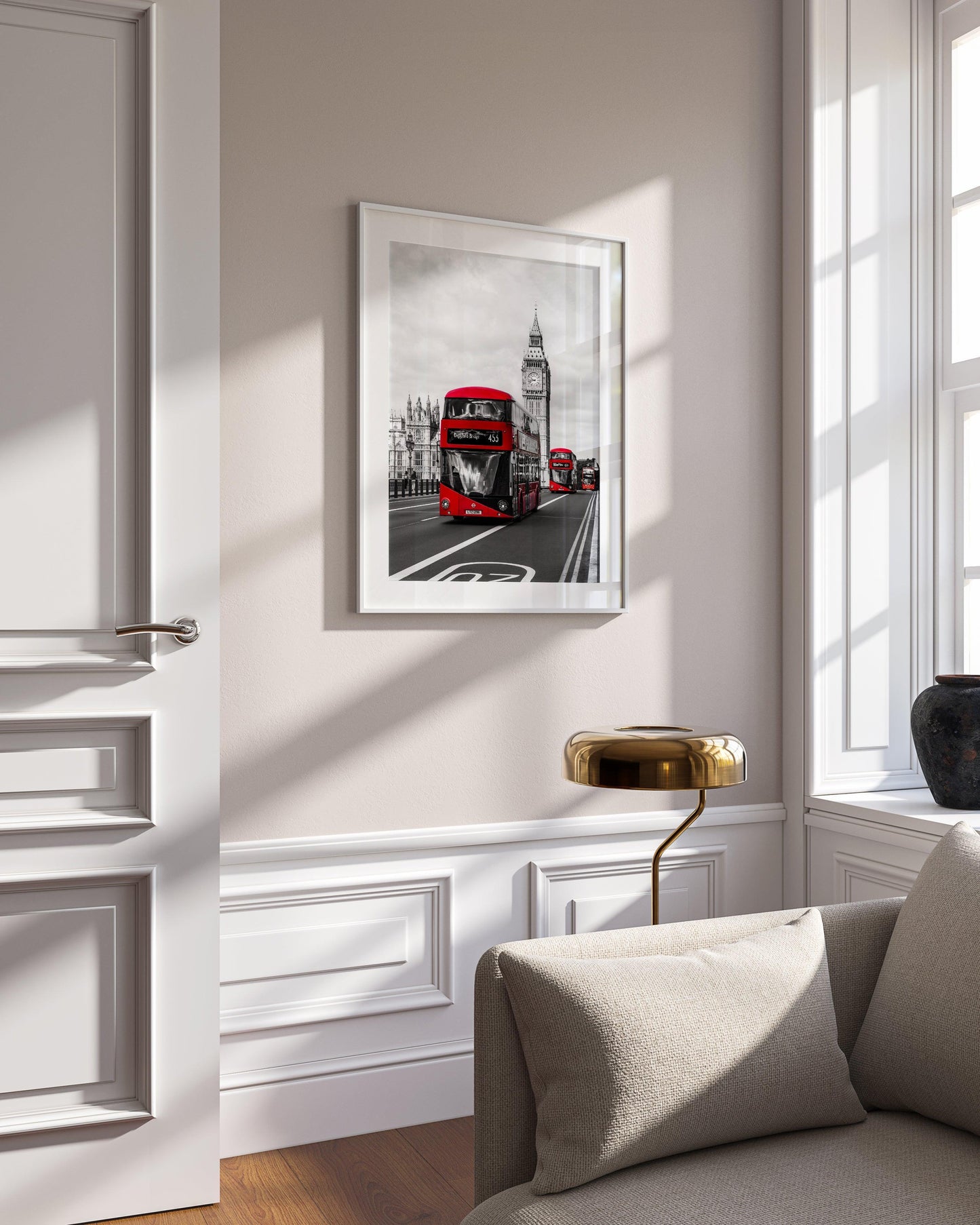 London Double-Decker Bus Photography Print - Departures Print Shop
