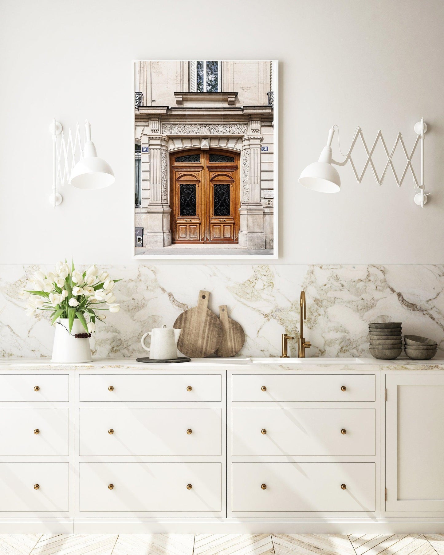 Neutral Paris Door Print | Paris Photography Print - Departures Print Shop