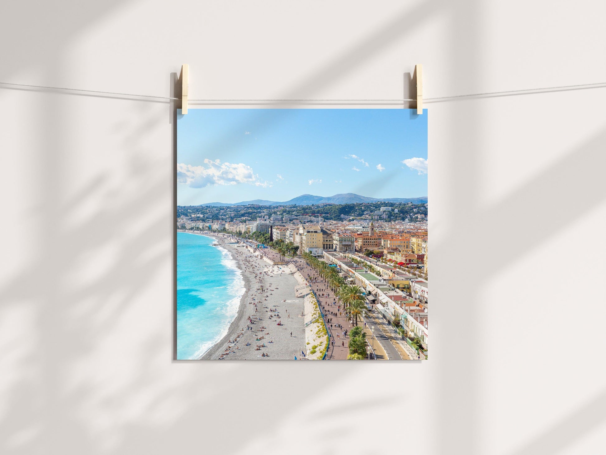 Nice France Skyline Square Print | Cote d'Azur Photography Print - Departures Print Shop