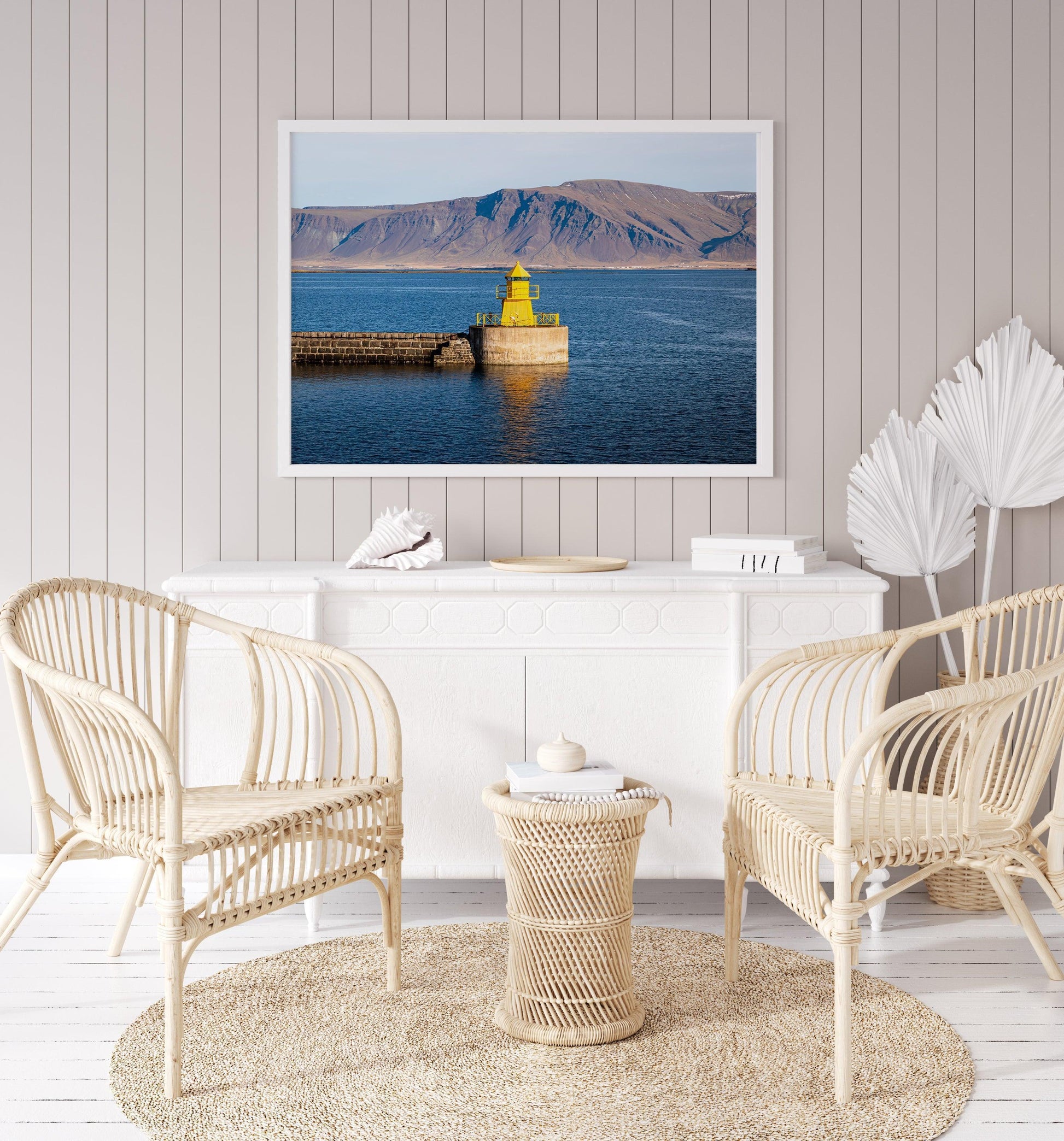 Nordurgardi Lighthouse Old Harbour Reykjavik III | Iceland Photography Print - Departures Print Shop
