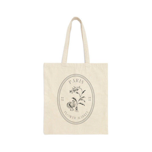 Paris Flower Market Canvas Tote Bag - Departures Print Shop
