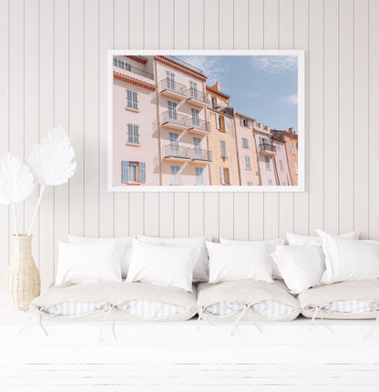 Pastel Pink St. Tropez | South of France Print - Departures Print Shop