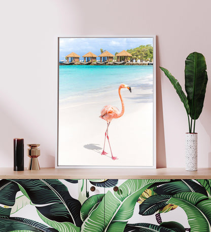 Pink Flamingo Photography Print | Aruba Photography Print - Departures Print Shop