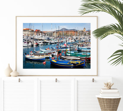 Port de Nice France Marina Print | French Riviera Photography Print - Departures Print Shop