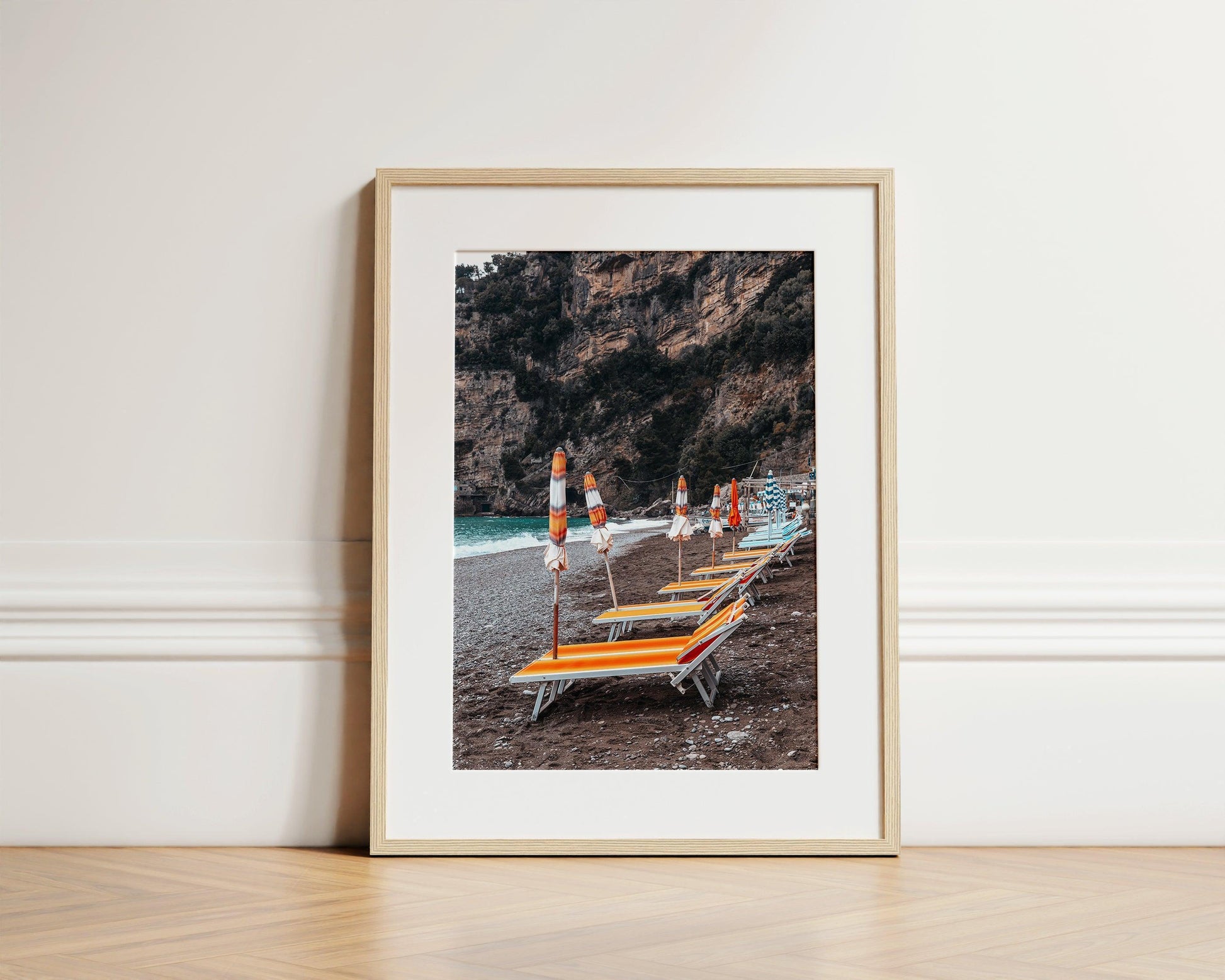 Positano Beach Umbrellas | Amalfi Coast Italy Photography - Departures Print Shop