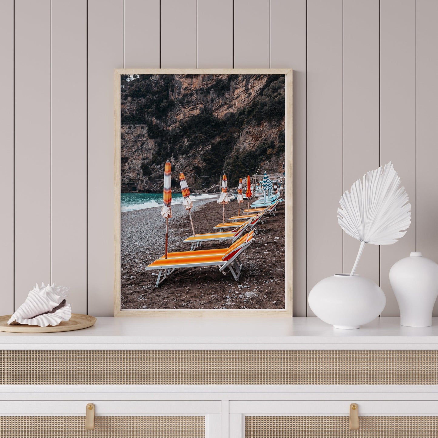 Positano Beach Umbrellas | Amalfi Coast Italy Photography - Departures Print Shop