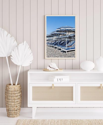 Ruhl Plage Beach Club Umbrellas II | French Riviera Photography Print - Departures Print Shop