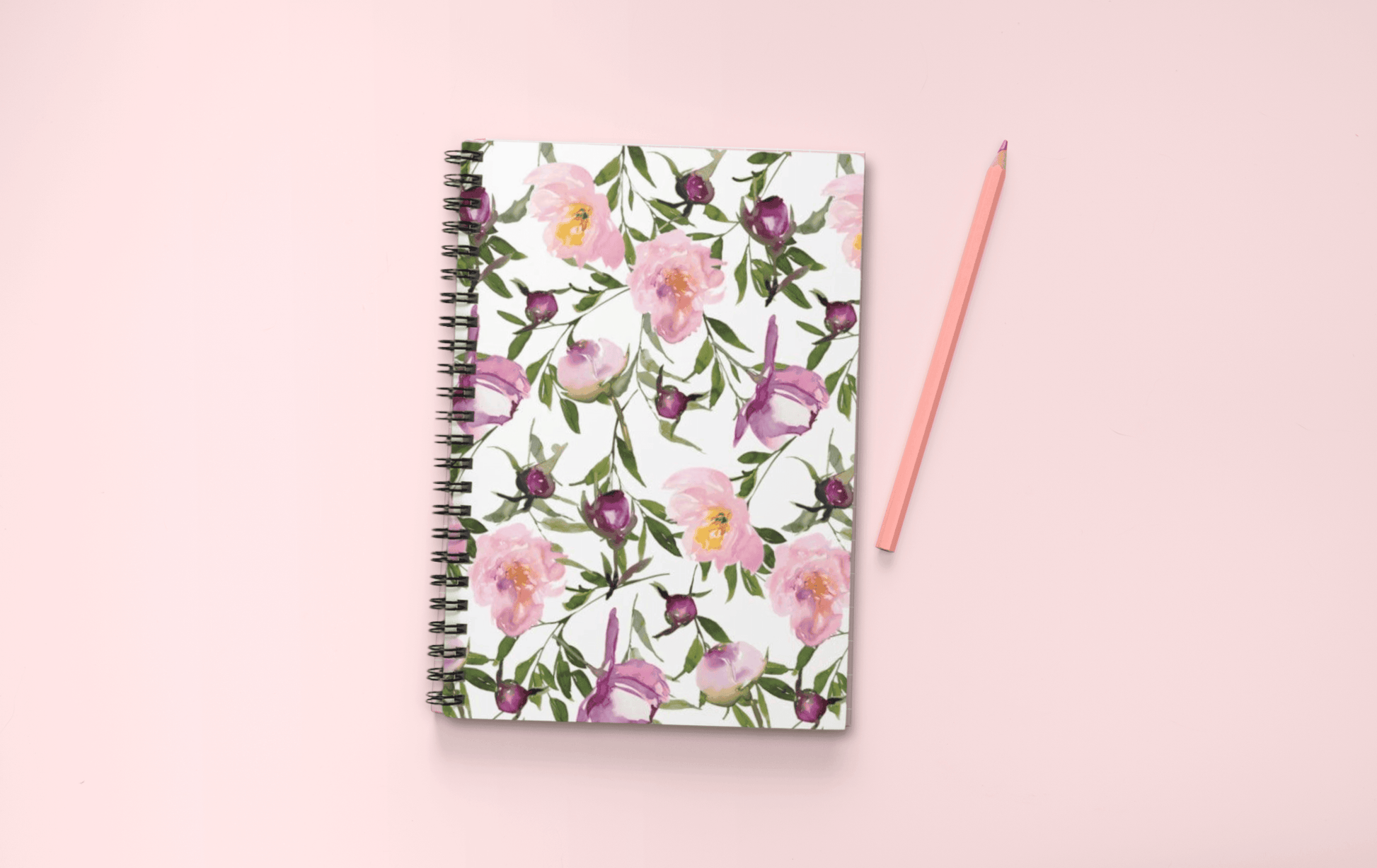 Wilmington Floral Spiral Notebook - Departures Print Shop
