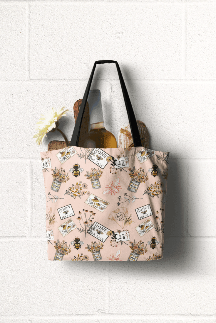 American Honey | Honey Bee Shopping Tote - Departures Print Shop