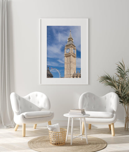 Big Ben & London Eye Photography Print | London Photography Print - Departures Print Shop