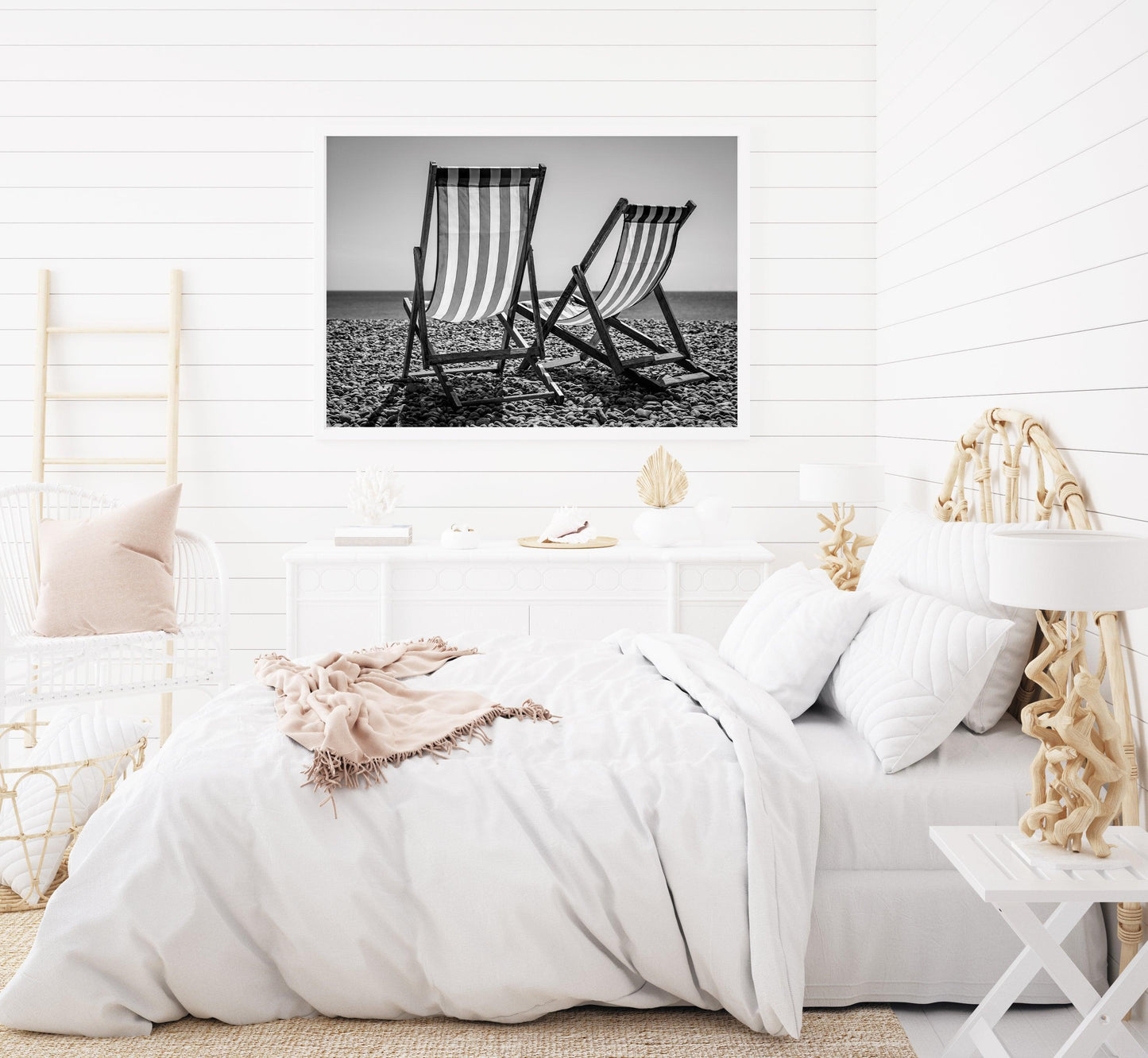 B&W Beach Chairs | Beach Print - Departures Print Shop