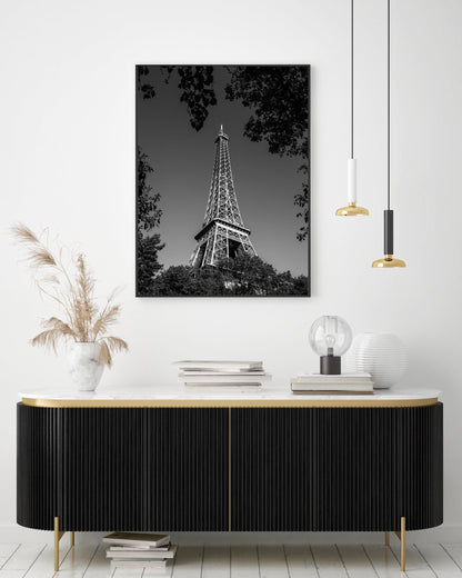 B&W Eiffel Tower II | Paris Print - Departures Print Shop