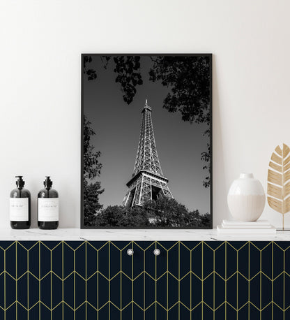 B&W Eiffel Tower II | Paris Print - Departures Print Shop