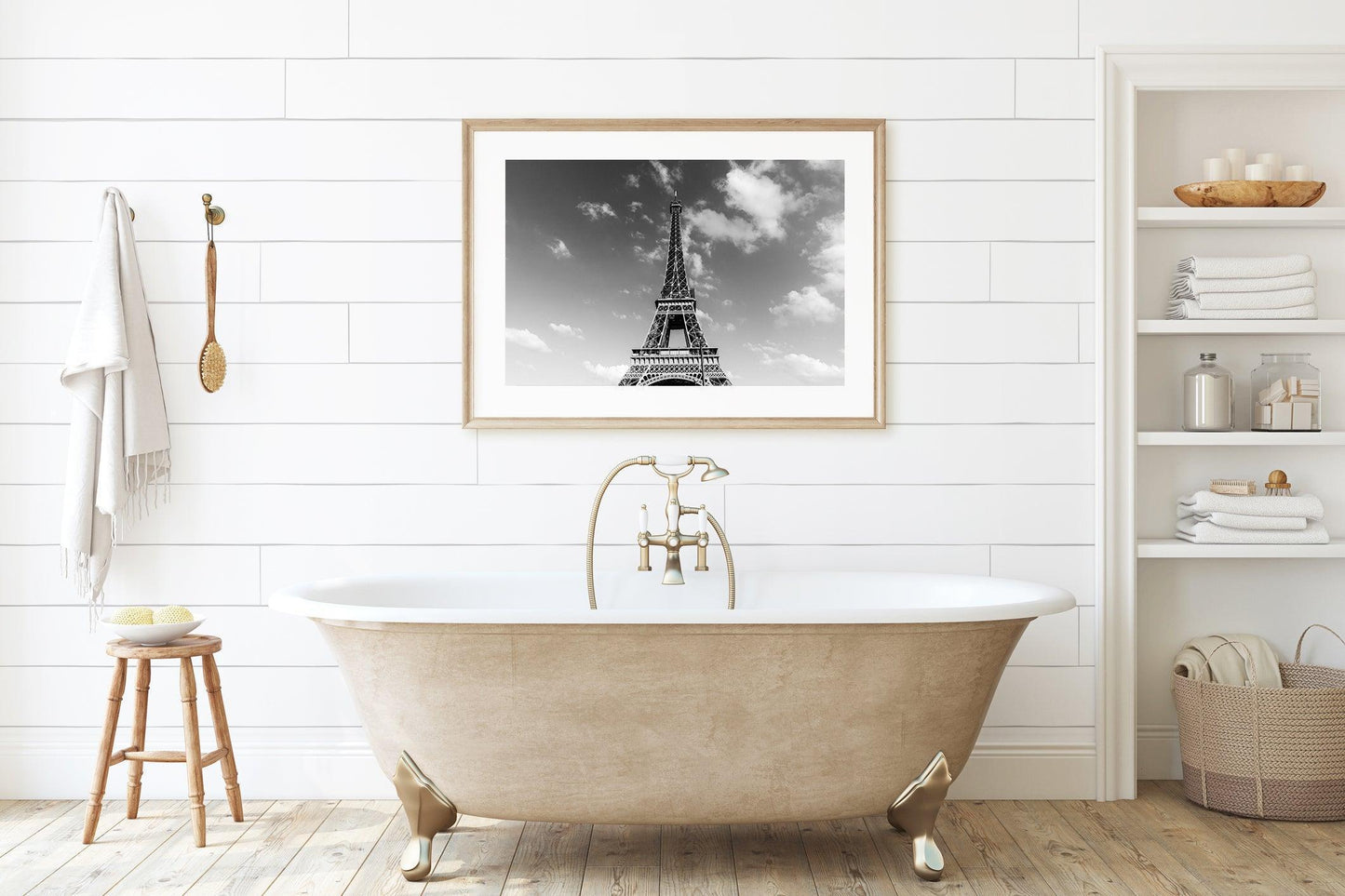 B&W Eiffel Tower III | Paris Print - Departures Print Shop