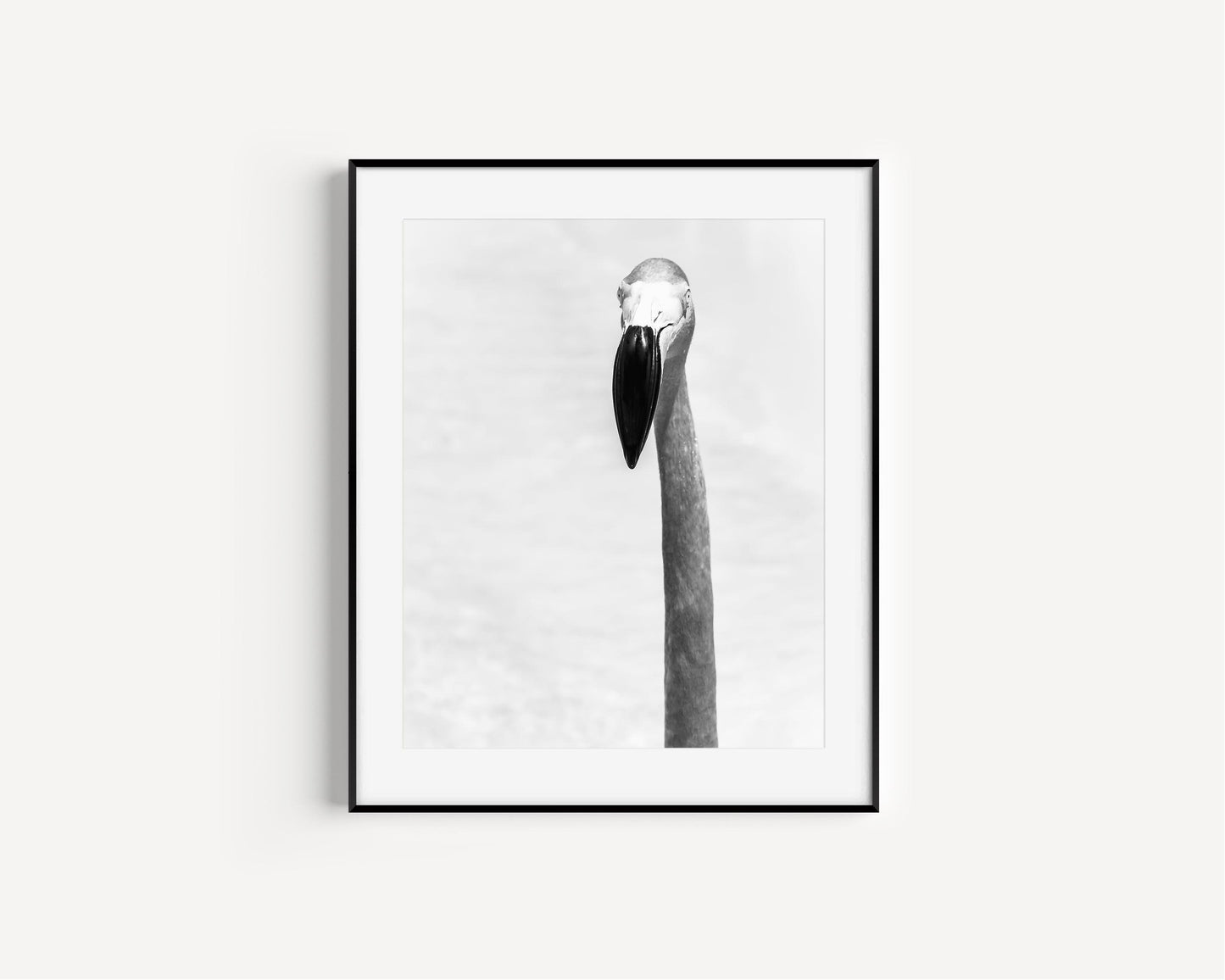 B&W Flamingo | Flamingo Print - Departures Print Shop