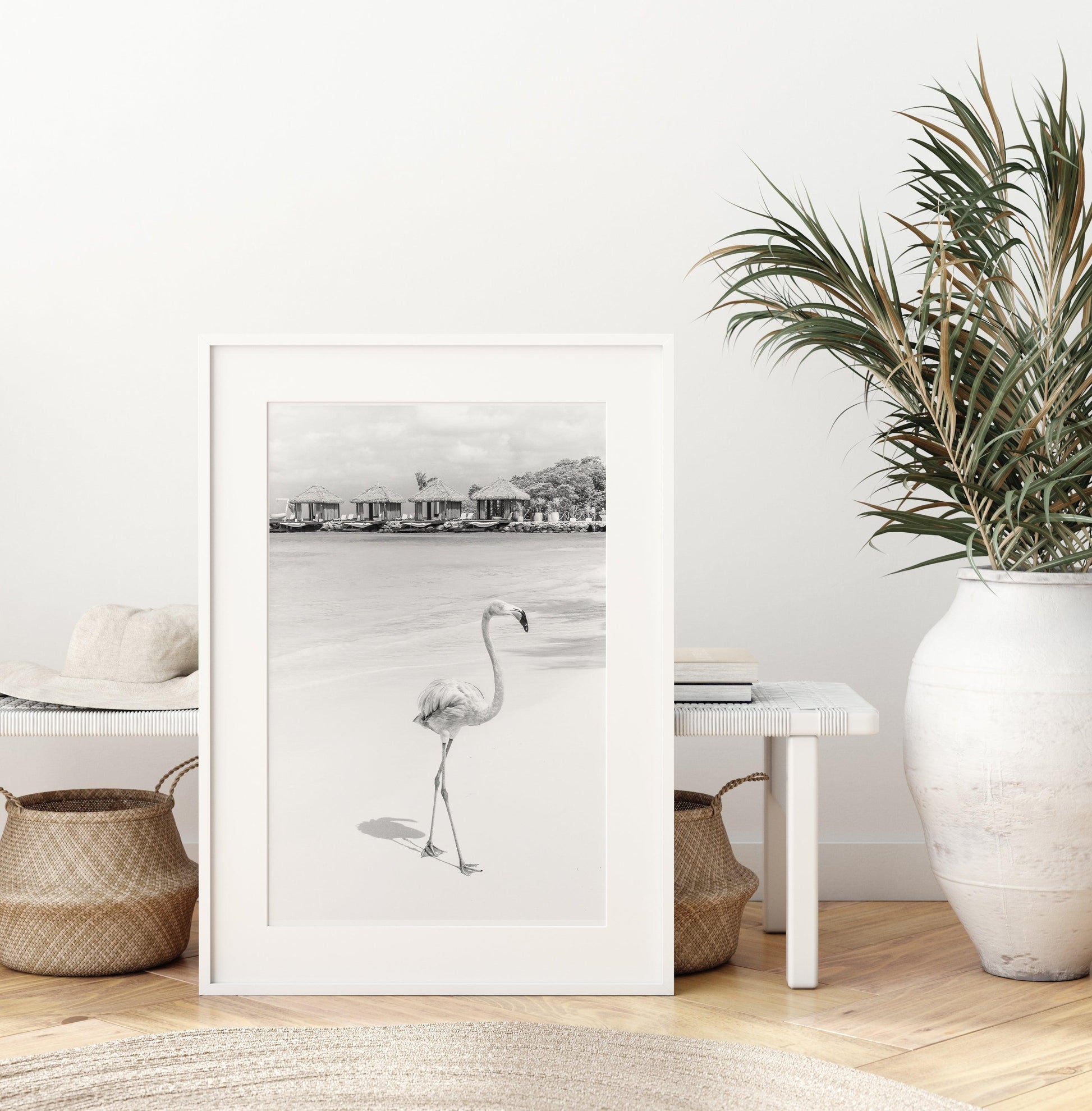 B&W Flamingos | Flamingo Print - Departures Print Shop