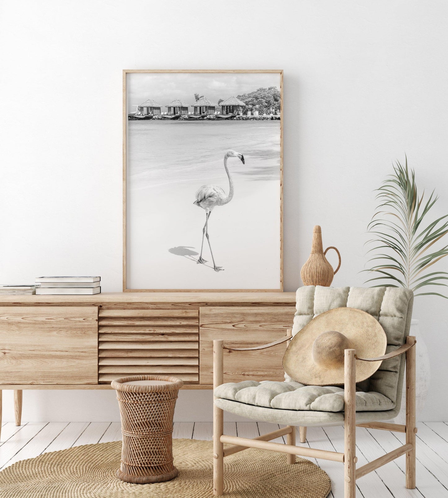 B&W Flamingos | Flamingo Print - Departures Print Shop