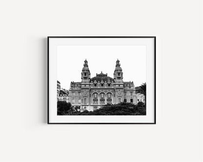 B&W Monte Carlo Casino II | Monaco Travel Print - Departures Print Shop