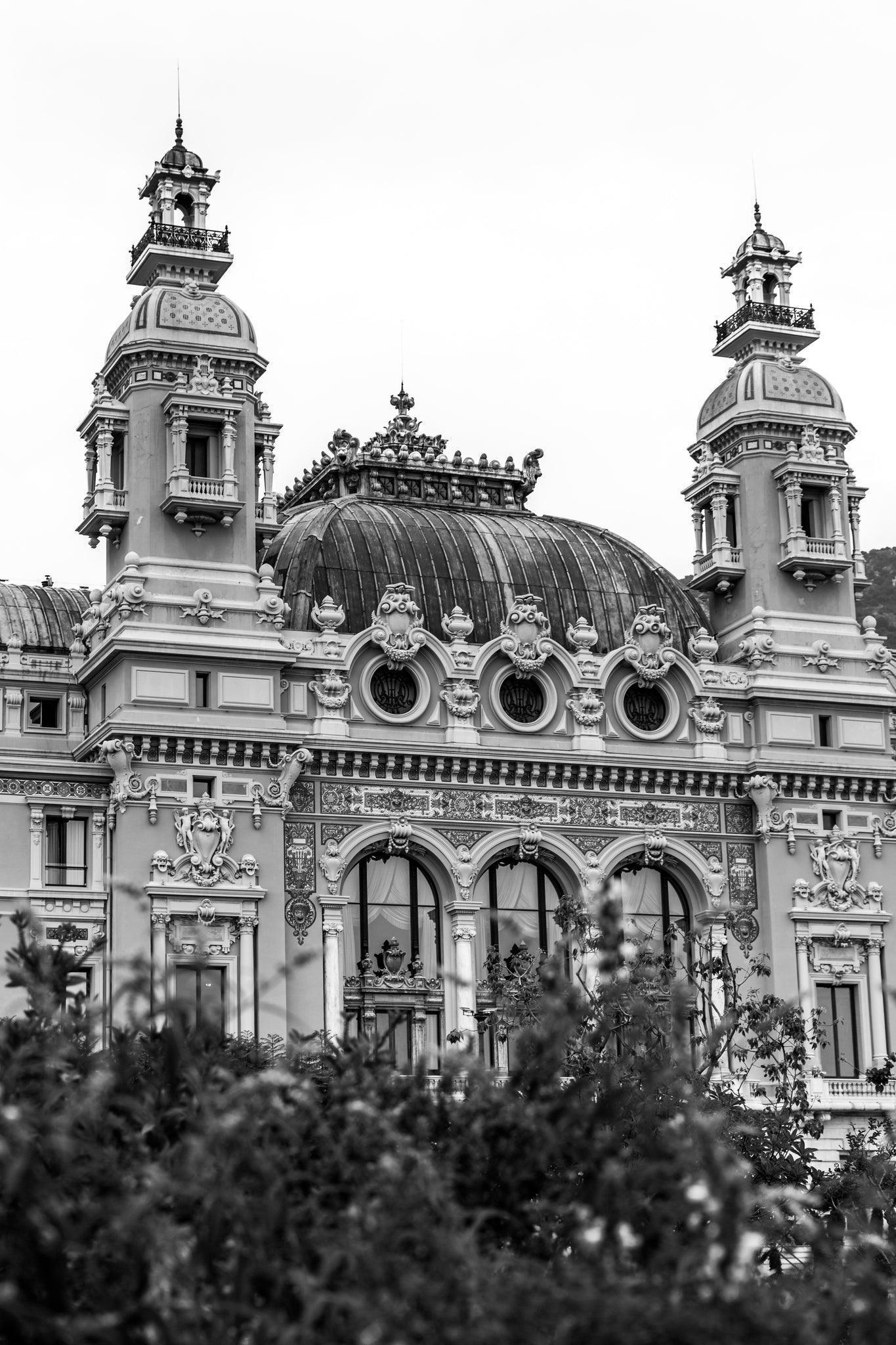 B&W Monte Carlo Casino III | Monaco Travel Print - Departures Print Shop