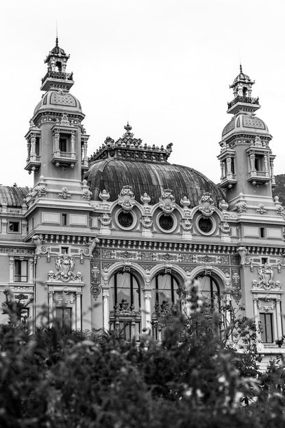 B&W Monte Carlo Casino III | Monaco Travel Print - Departures Print Shop