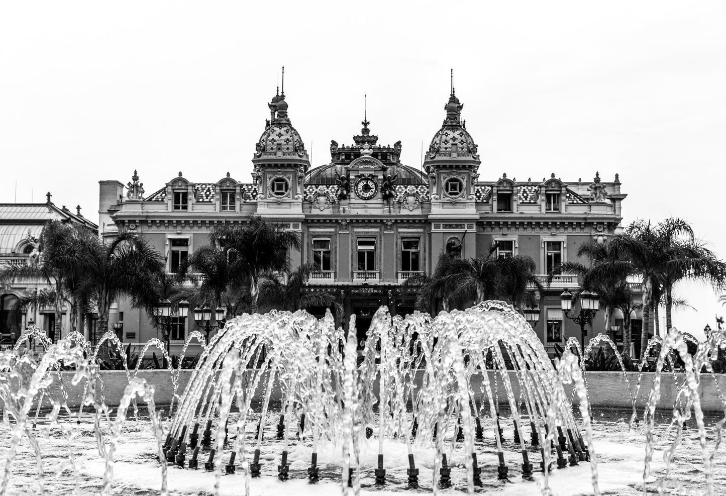B&W Monte Carlo Casino IV | Monaco Travel Print - Departures Print Shop