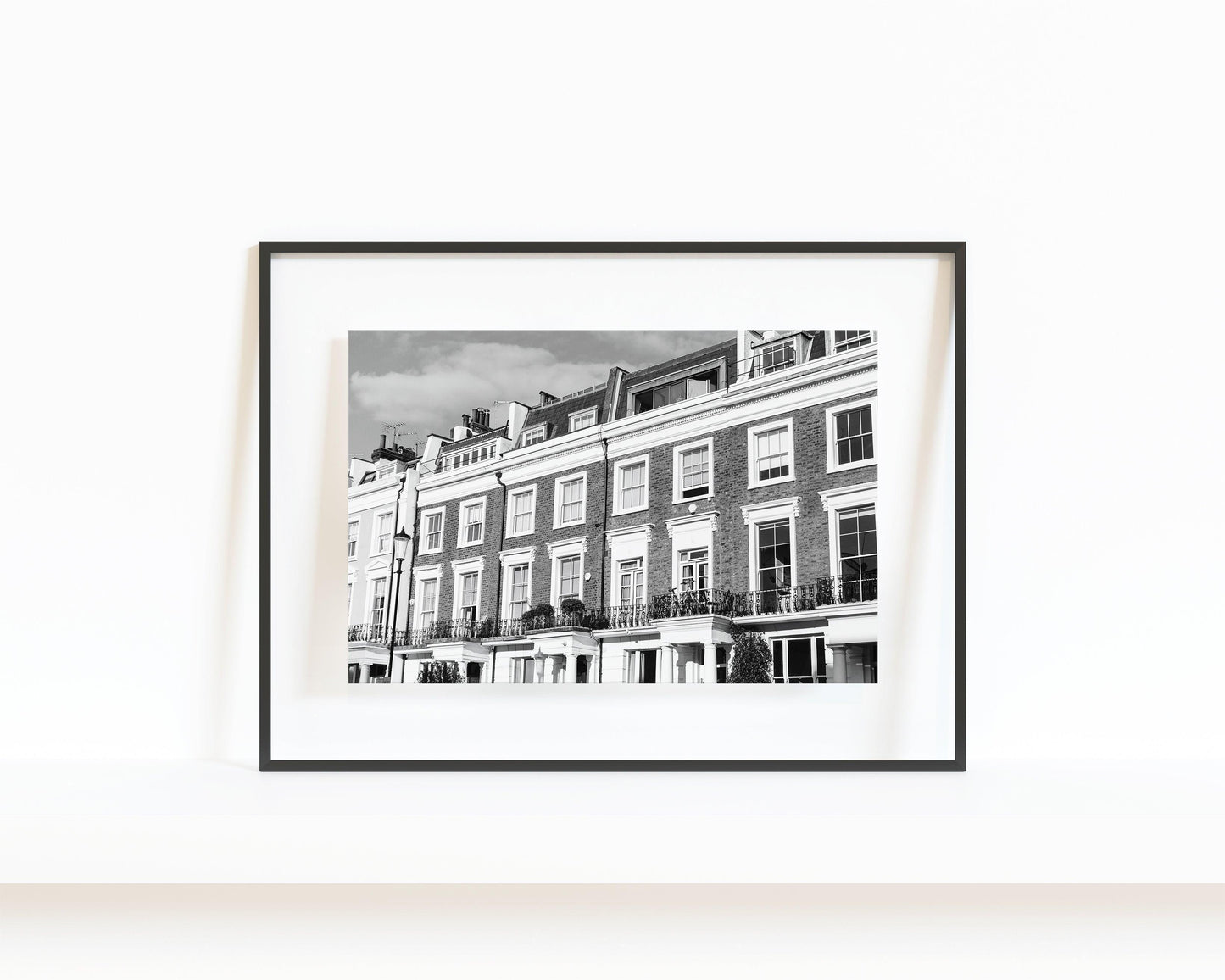 B&W Notting Hill Flats | London Print - Departures Print Shop