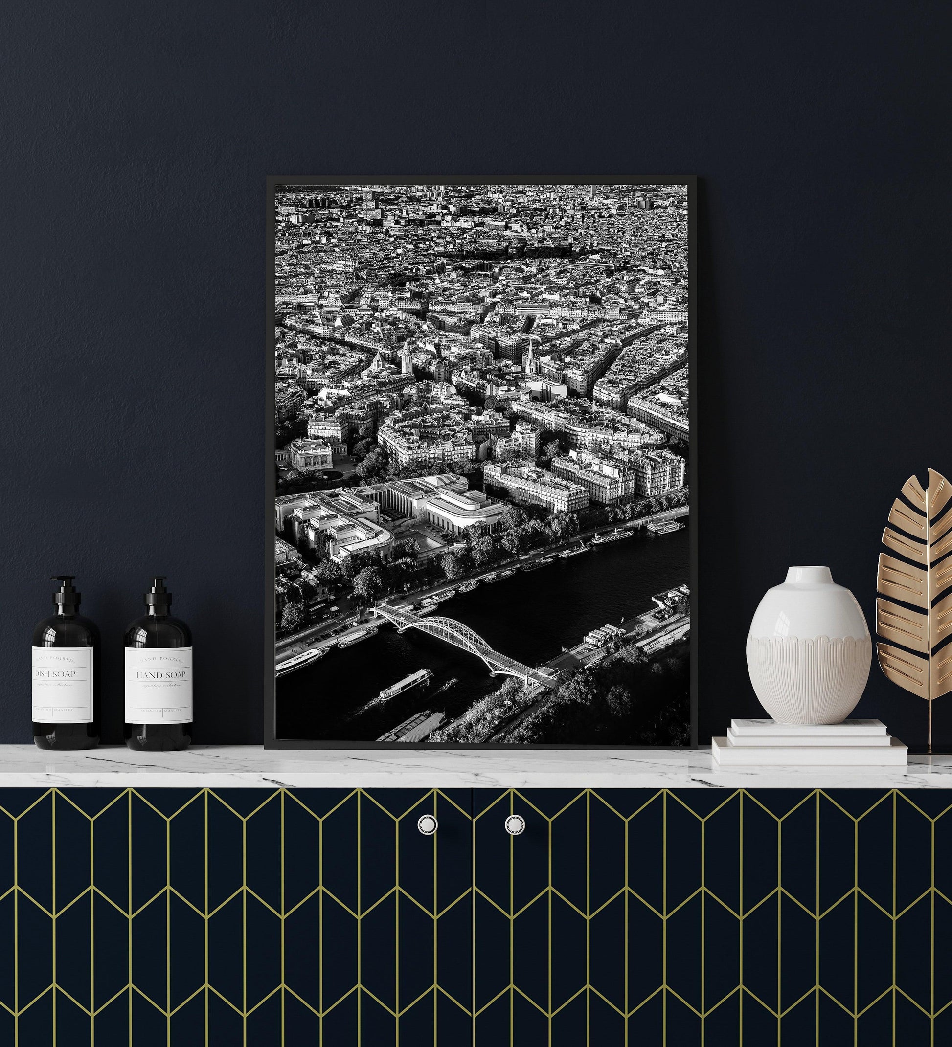 B&W Paris Skyline | Paris Print - Departures Print Shop