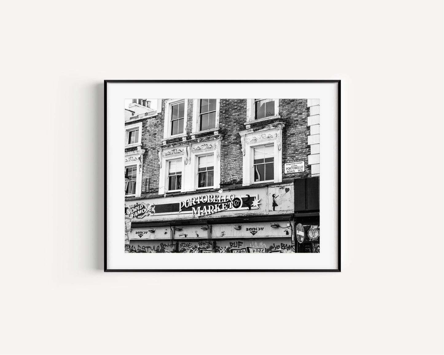 Black and White Portobello Road Print | London Photography Print - Departures Print Shop