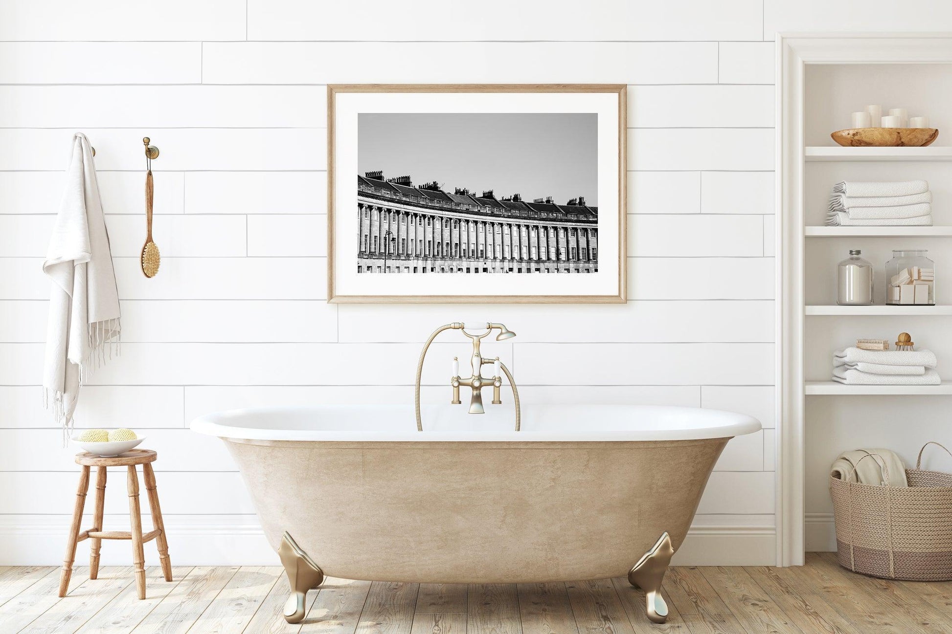 B&W Royal Crescent Bath England II | United Kingdom Print - Departures Print Shop