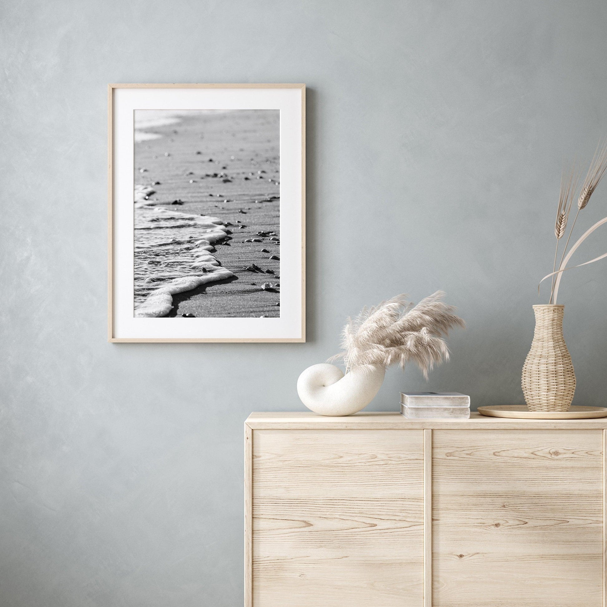 B&W Sea Foam | Beach Print - Departures Print Shop