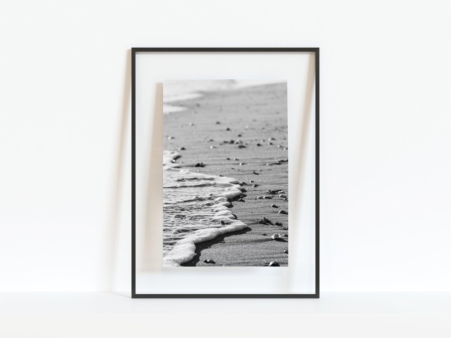 B&W Sea Foam | Beach Print - Departures Print Shop