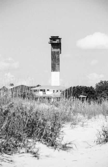 B&W Sullivan's Island Lighthouse | Charleston Print - Departures Print Shop