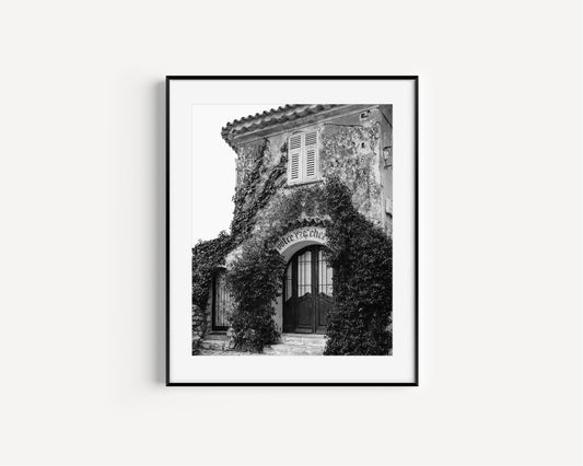 B&W Village of Eze | French Riviera Print - Departures Print Shop