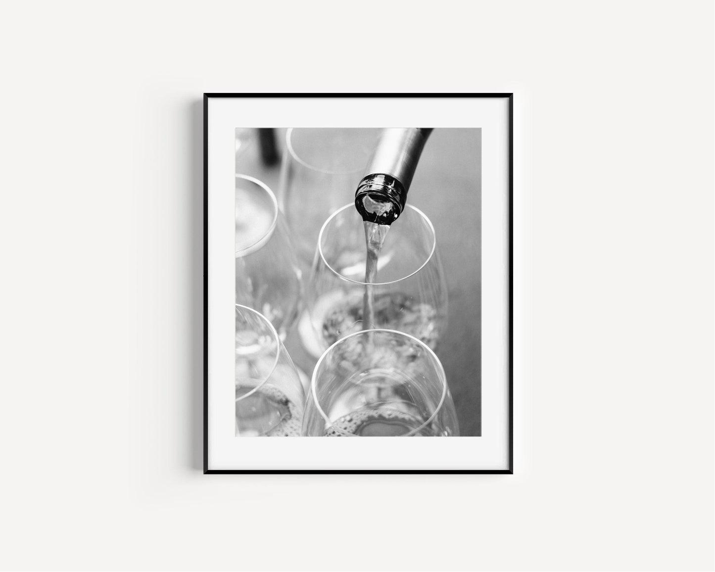 Black and White Wine Bottle Photography Print | Napa Valley Wine Print - Departures Print Shop