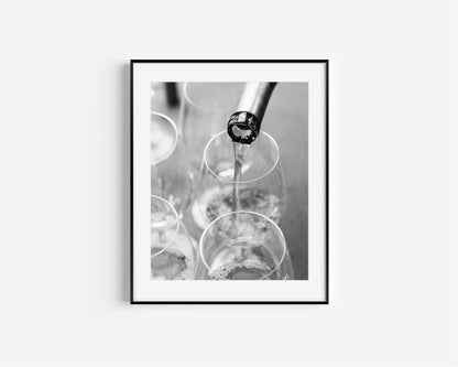 Black and White Wine Bottle Photography Print | Napa Valley Wine Print - Departures Print Shop