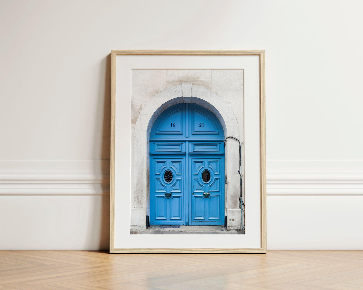 Blue Parisian Door | Paris Print - Departures Print Shop