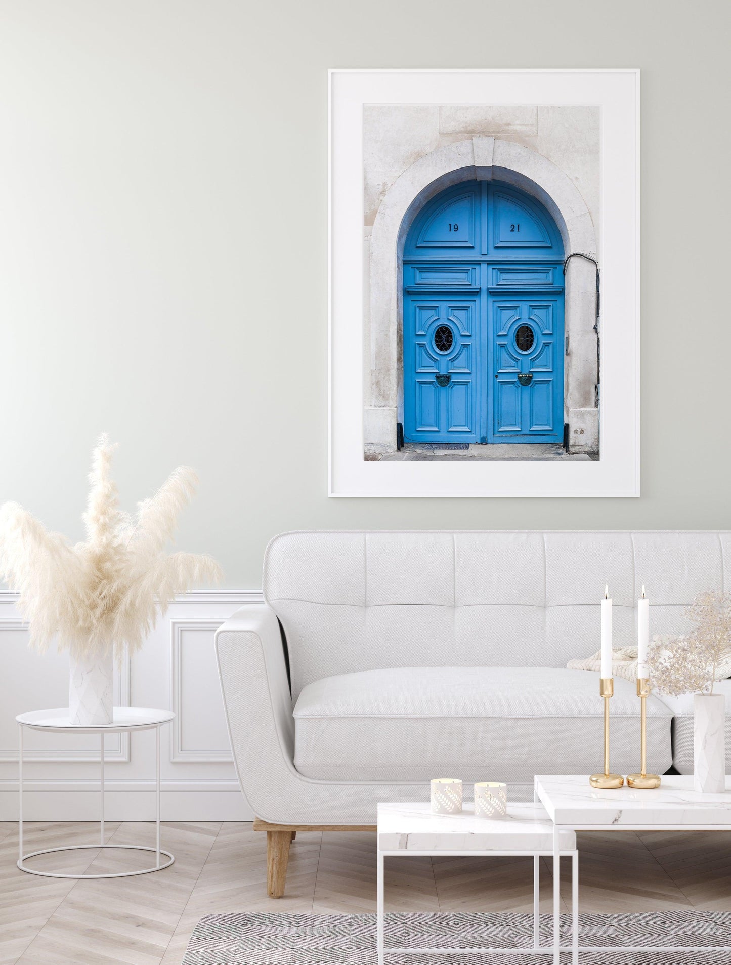 Blue Parisian Door | Paris Print - Departures Print Shop