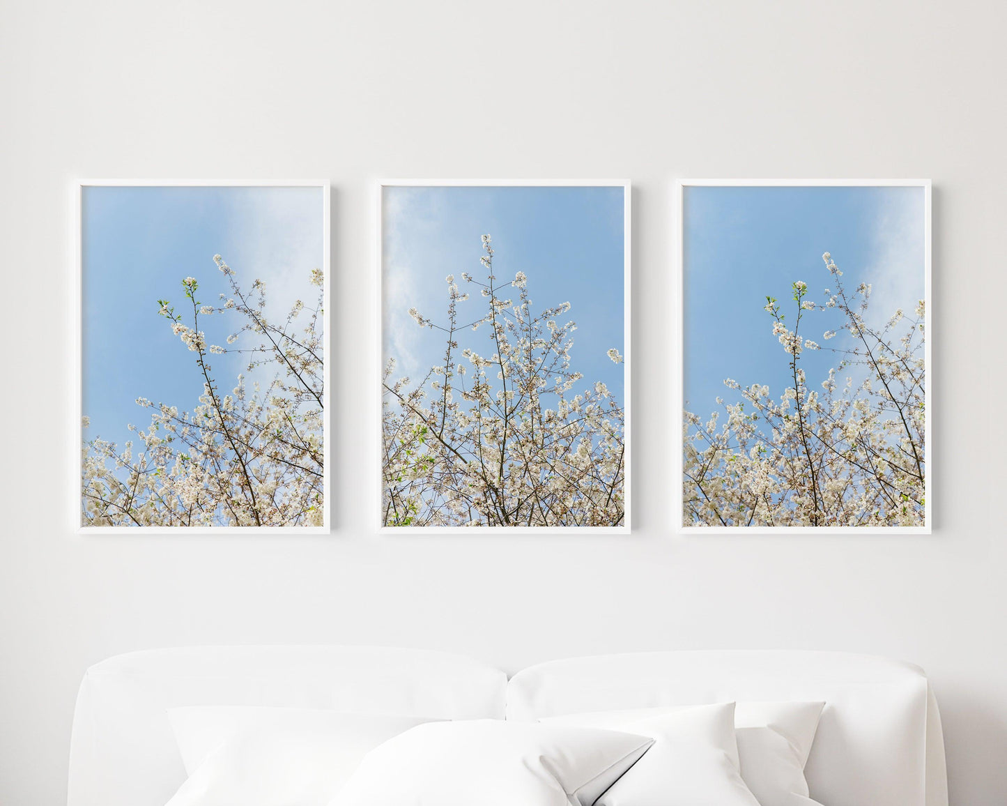 Cherry Blossom Print Set of Three | Floral Print - Departures Print Shop