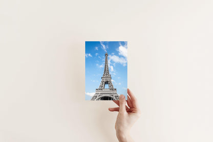 Eiffel Tower Clear Blue Skies II | Paris Print - Departures Print Shop