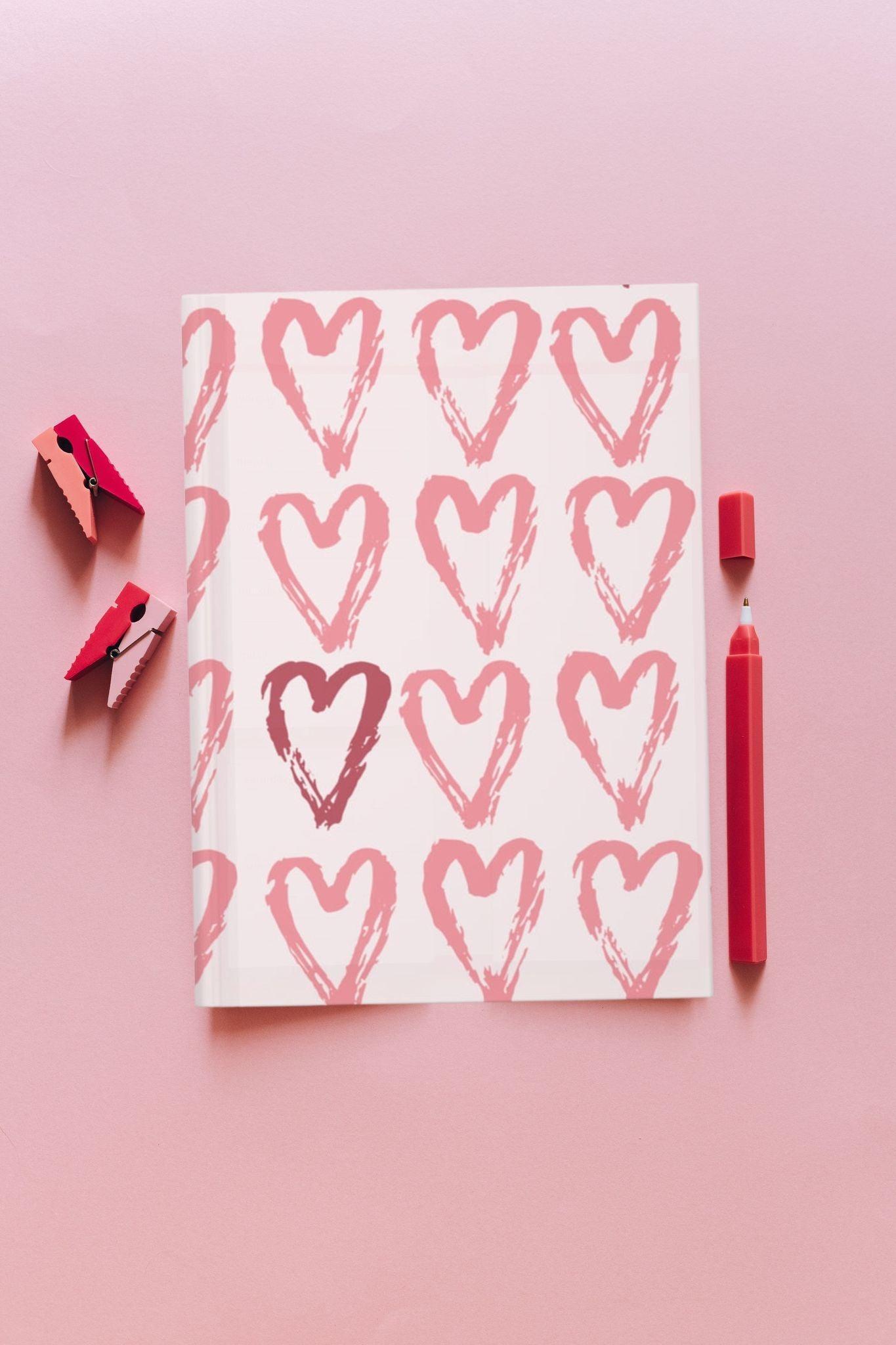 Je T'aime | Heart Hardcover Notebook - Departures Print Shop