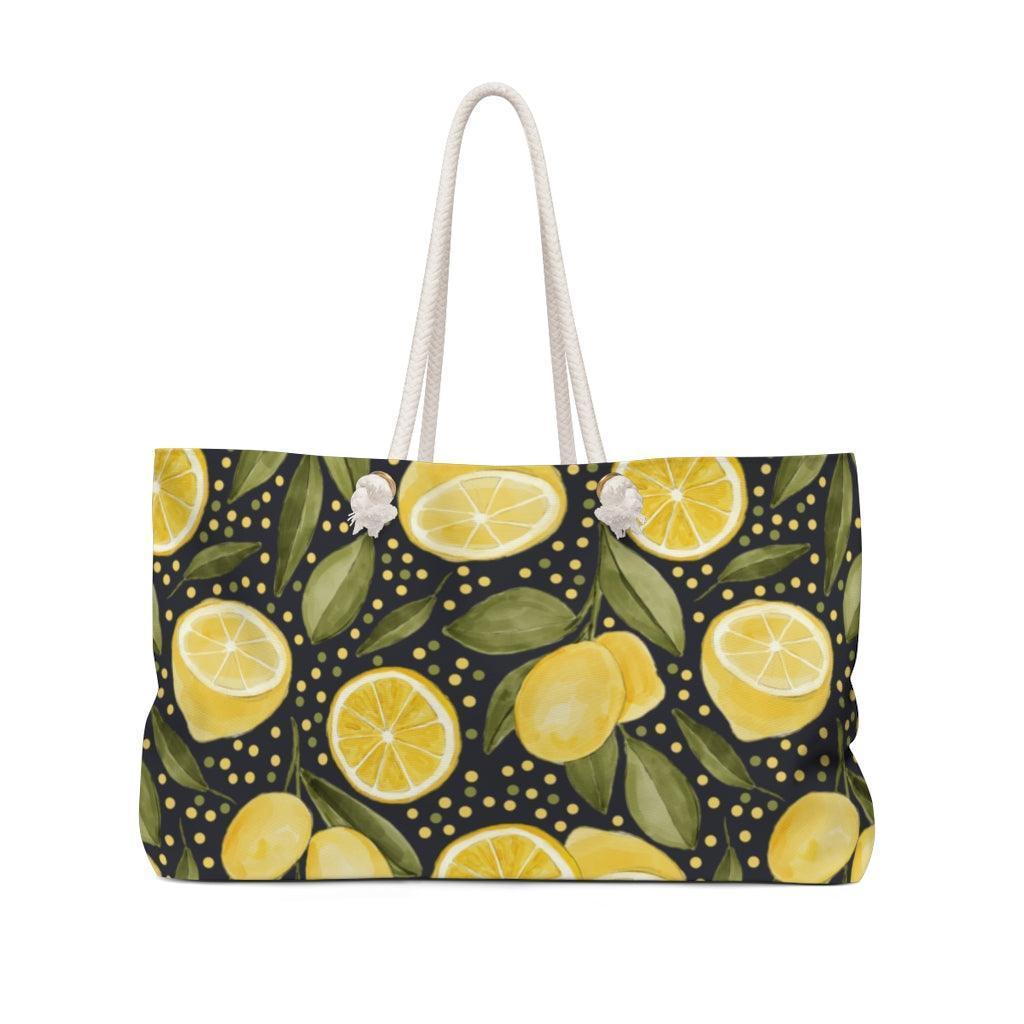 Limoncello | Lemon Print Weekender Bag - Departures Print Shop