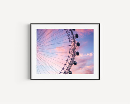 London Eye Cotton Candy Skies | London Print - Departures Print Shop