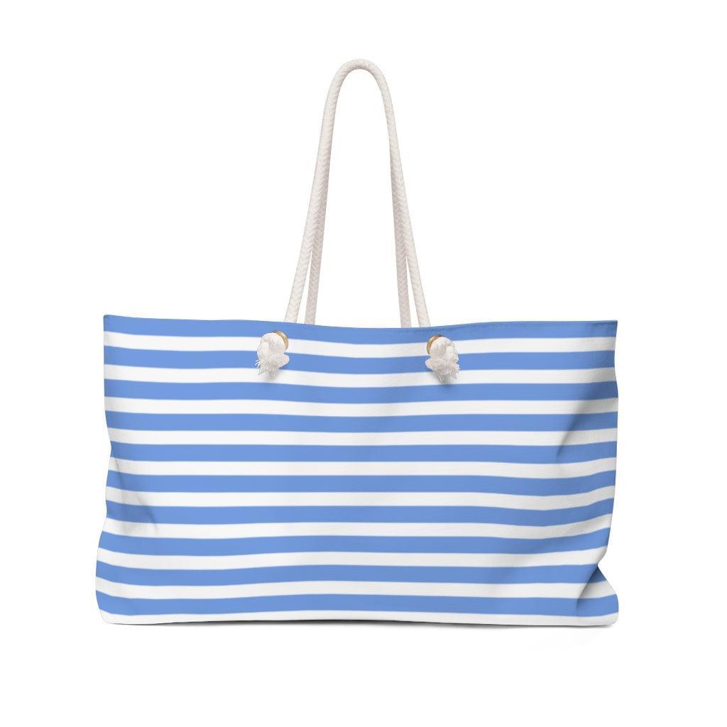 Martha's Vineyard | Blue Stripe Beach Bag - Departures Print Shop